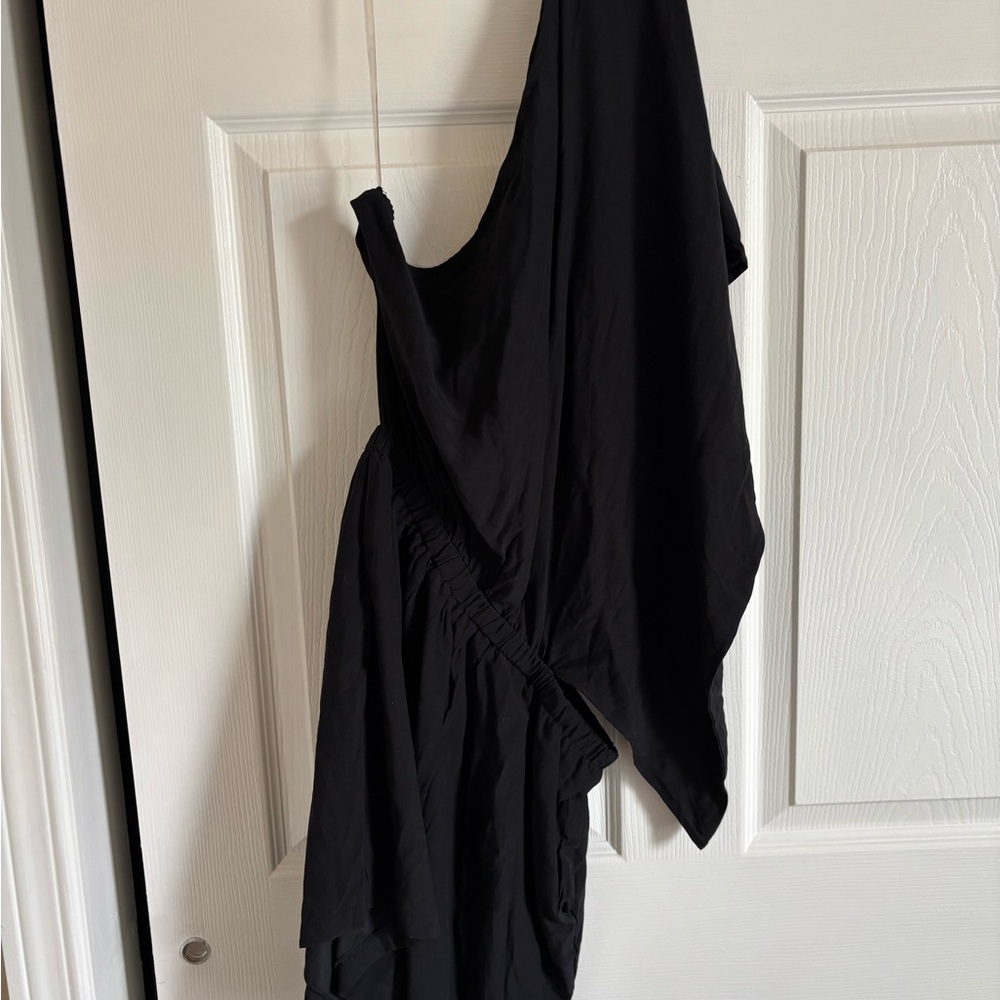 SHEIN Asymmetrical Black Dress